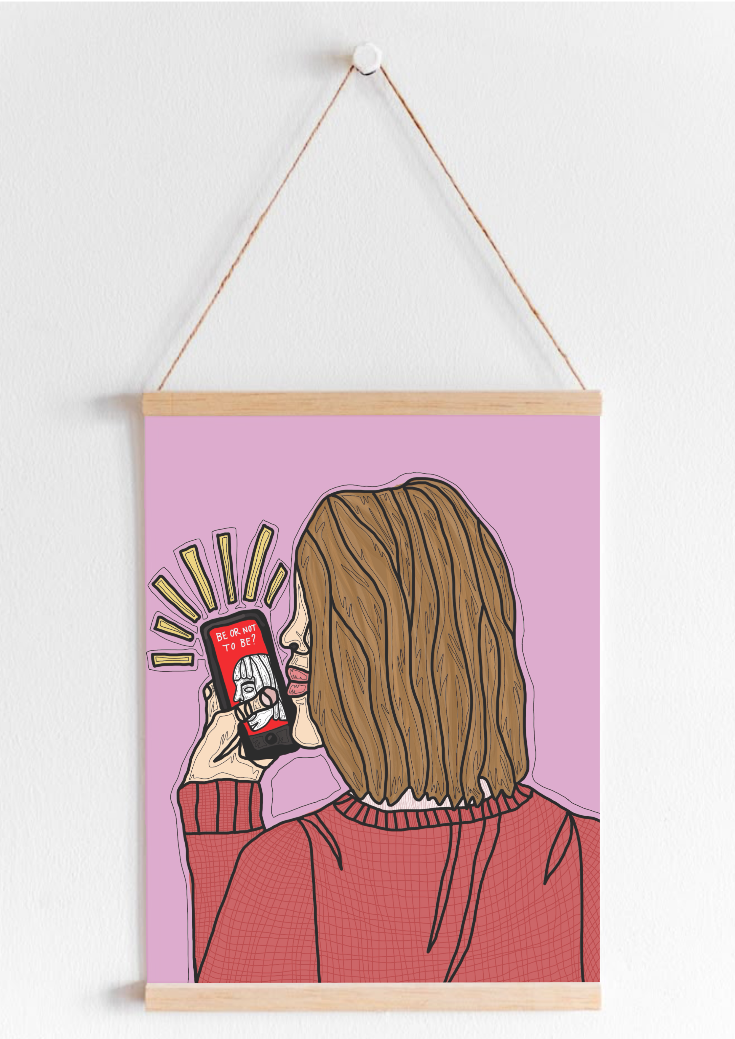 ON THE PHONE, 2020, A4, iPad drawing